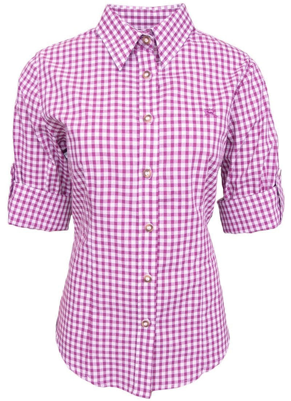 Trachtenbluse - Damenbluse Caroline lila - Dirndl.com