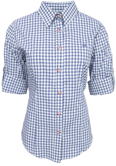 Trachtenbluse - Damenbluse Caroline blau - Dirndl.com