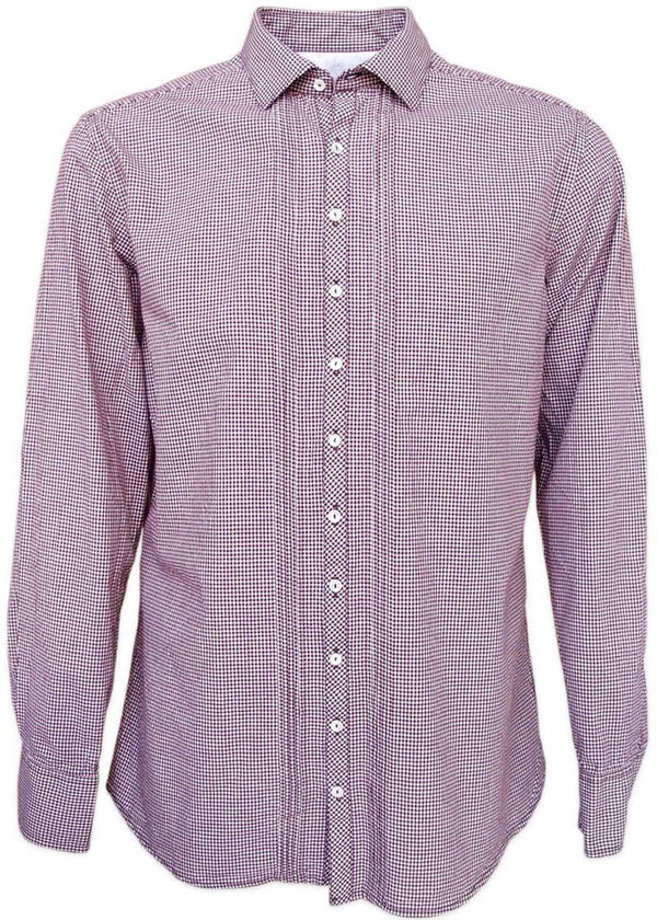 Trachtenhemd - Trachtenhemd Jon weinrot langarm - Dirndl.com