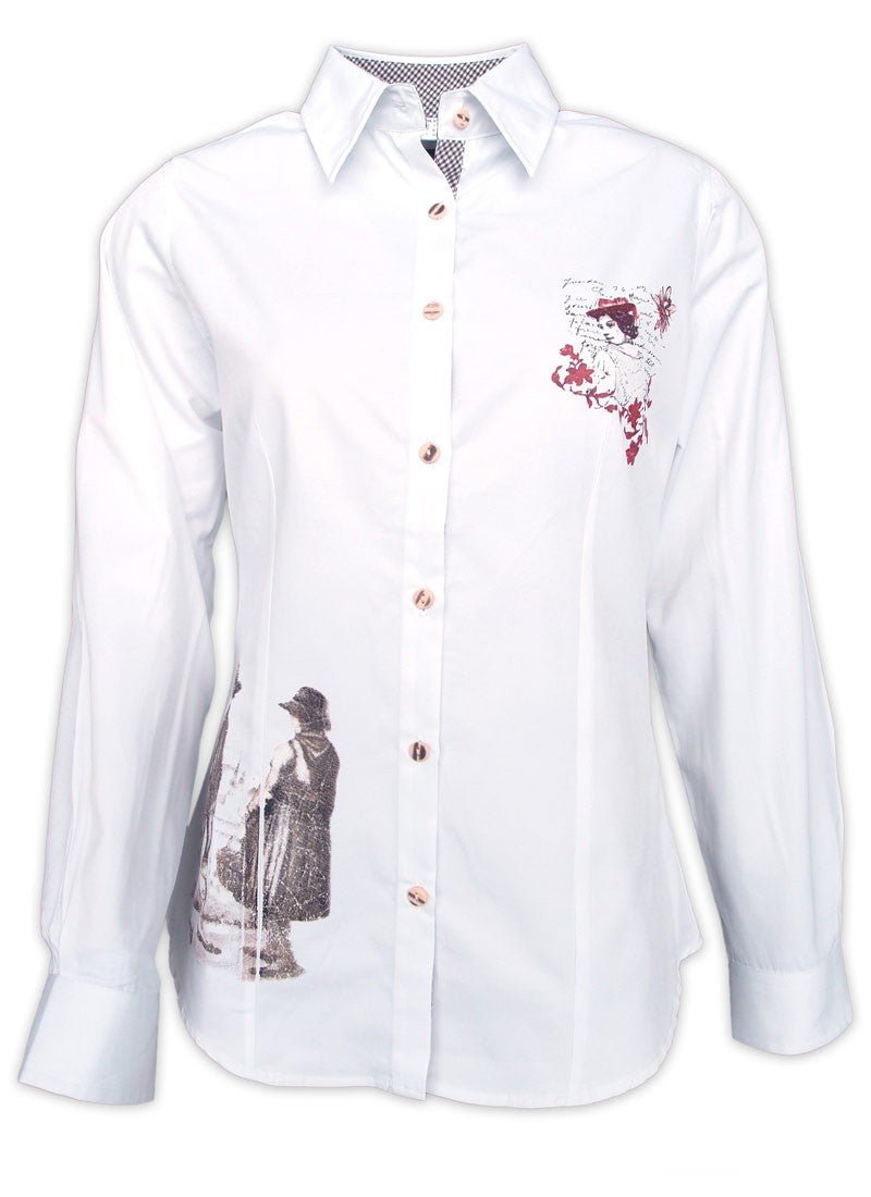 Trachtenbluse - Trachtenbluse Matti weiß - Dirndl.com