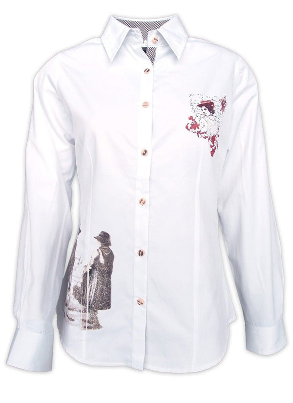 Trachtenbluse - Trachtenbluse Matti weiß - Dirndl.com