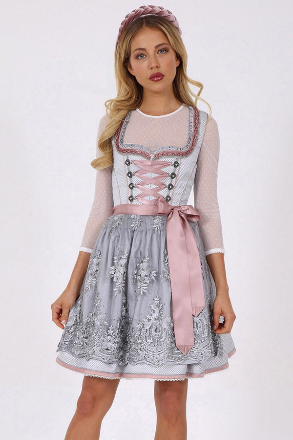 Dirndl - Dirndl Agatha hellgrau 50cm - Dirndl.com