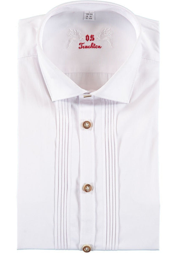 Trachtenhemd - Herrenhemd Dagobert weiß langarm - Dirndl.com