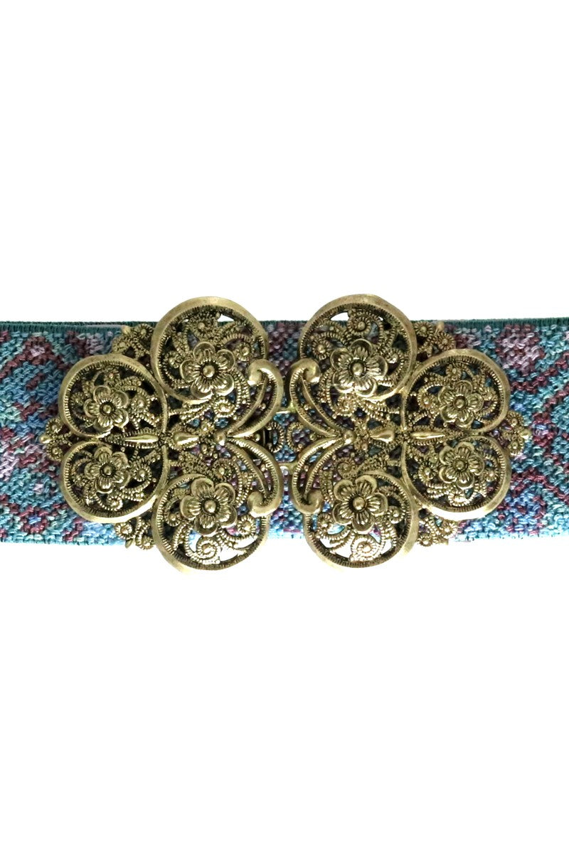 Trachtengürtel Isa blau gold