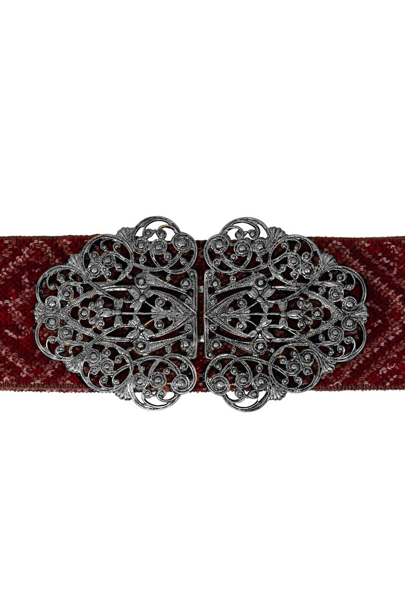 Trachtengürtel Ella bordeaux silber