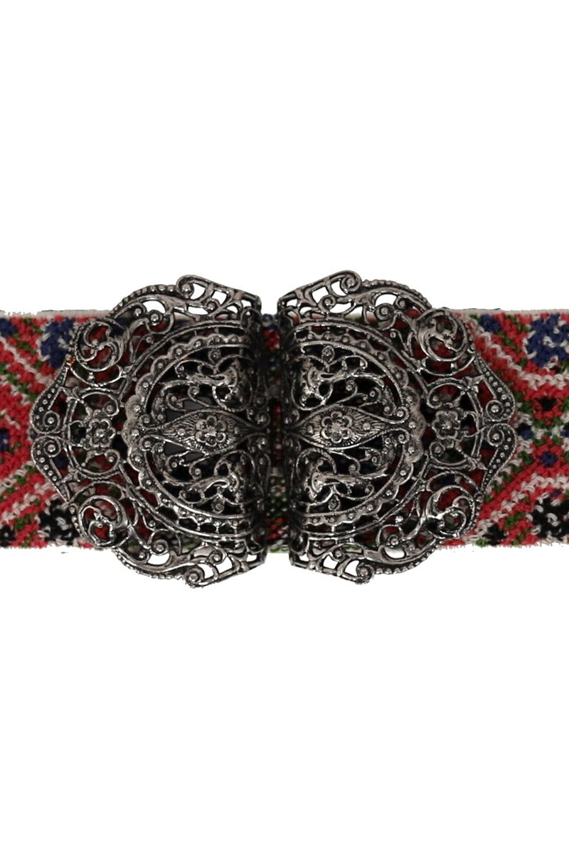 Trachtengürtel Ewa rot silber