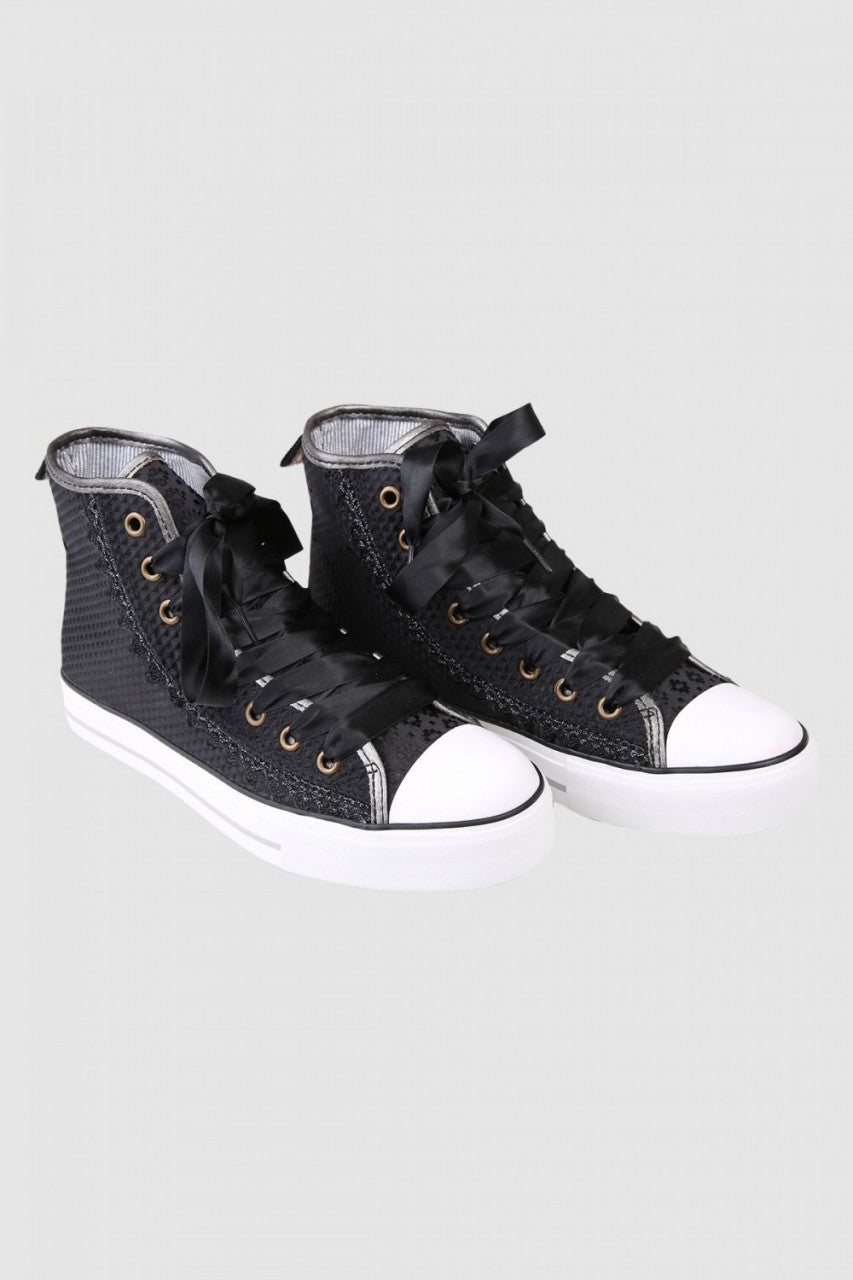 Trachtenschuh - Trachtensneaker Elise schwarz - Dirndl.com