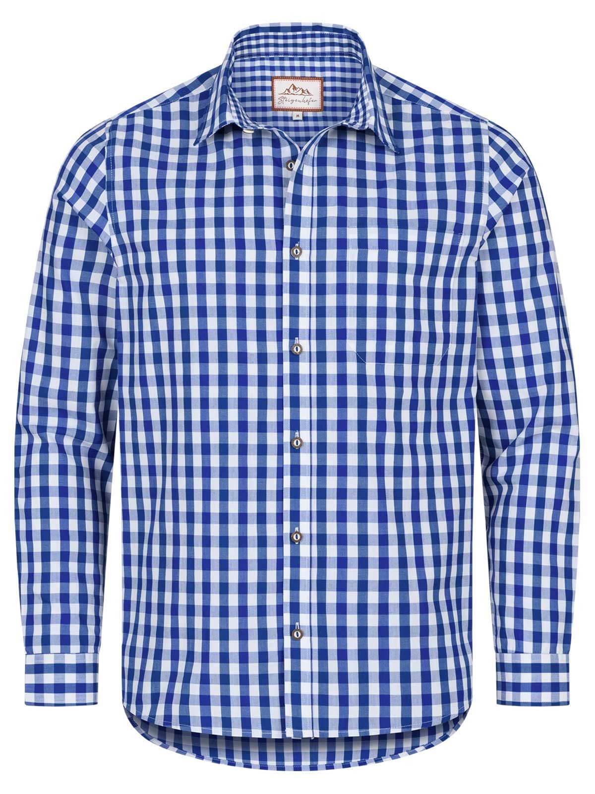  - Herrenhemd Raffa blau; Größe: L - Dirndl.com