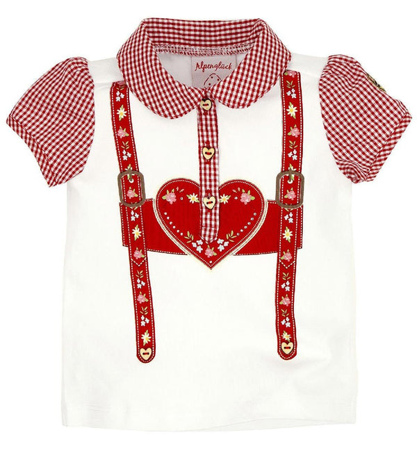 Trachtenshirt - Poloshirt \'Hosenträger\' - Dirndl.com