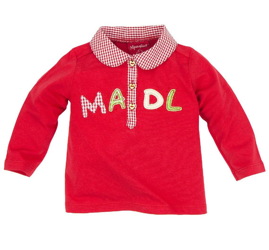 Trachtenshirt - Poloshirt langarm \'Madl\' - Dirndl.com