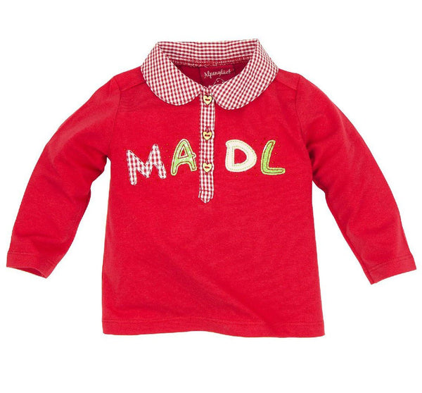 Trachtenshirt - Poloshirt langarm \'Madl\' - Dirndl.com