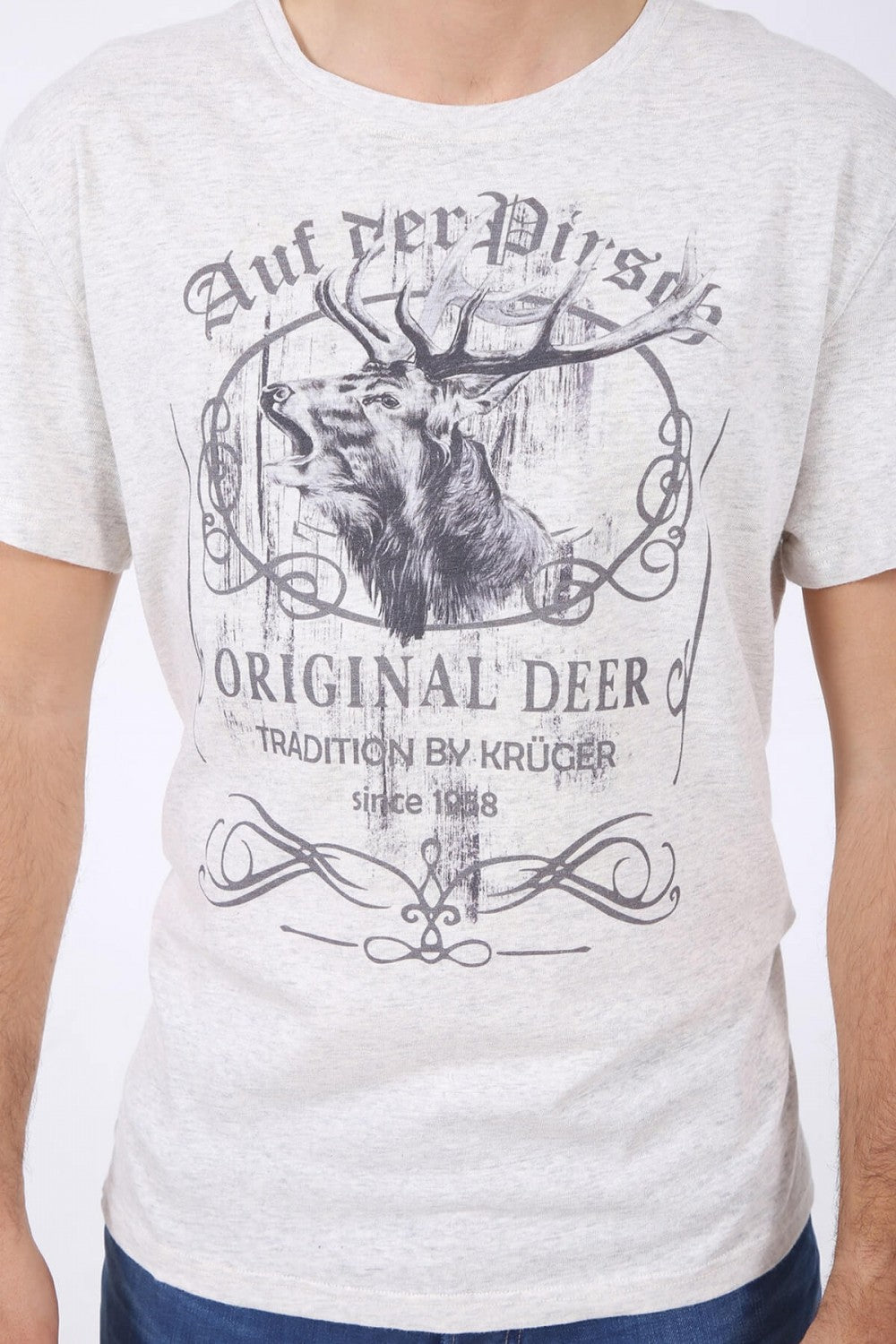 Trachtenshirt - T-Shirt Original Deer beige - Dirndl.com