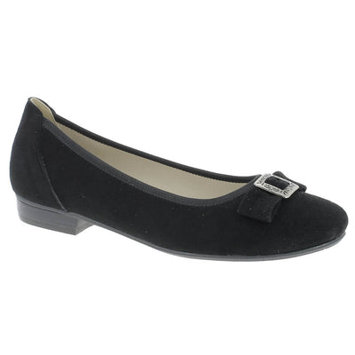Trachtenschuh - Ballerina Sandra schwarz - Dirndl.com