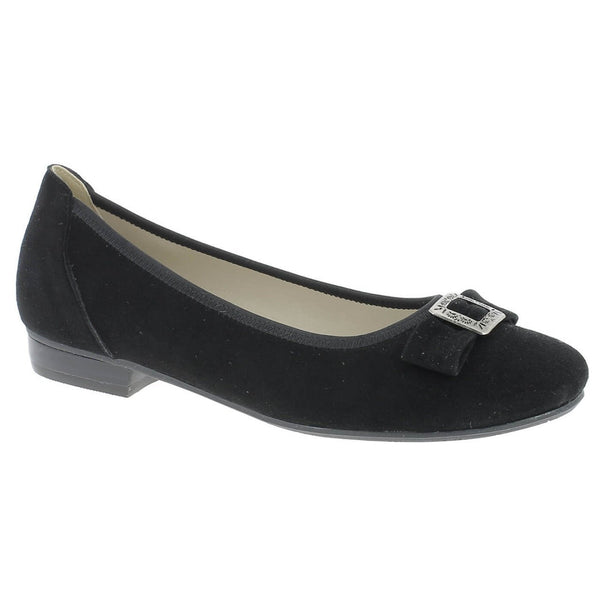 Trachtenschuh - Ballerina Sandra schwarz - Dirndl.com