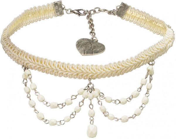 Kropfband - Borten - Kropfband Felicitas creme - Dirndl.com