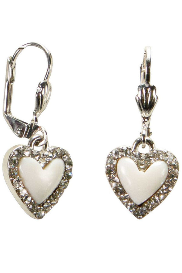 Ohrring Ohrstecker - Ohrhänger Strass - Herz - Dirndl.com