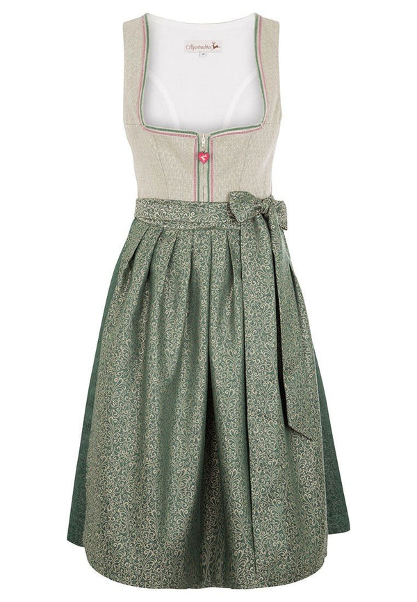 Dirndl - Leinendirndl Melita grün - Dirndl.com