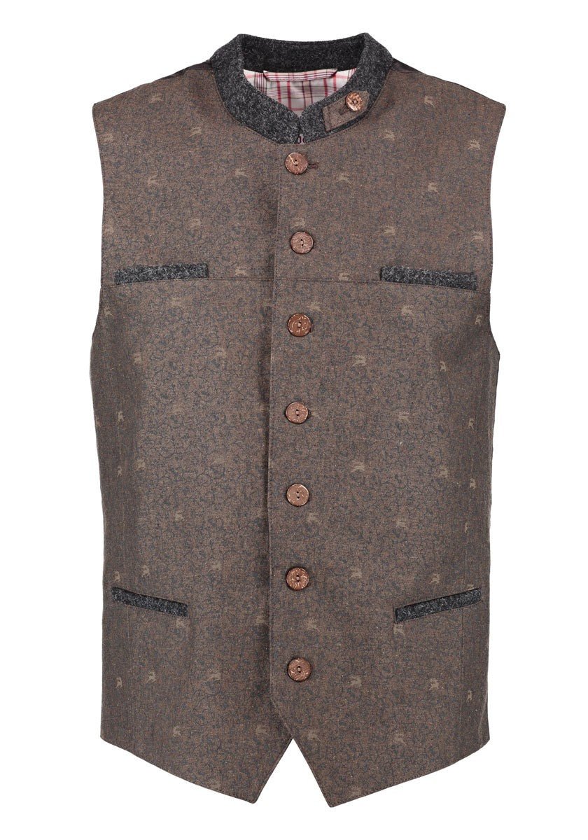Trachtenweste - Trachtenweste Felipe in braun - Dirndl.com