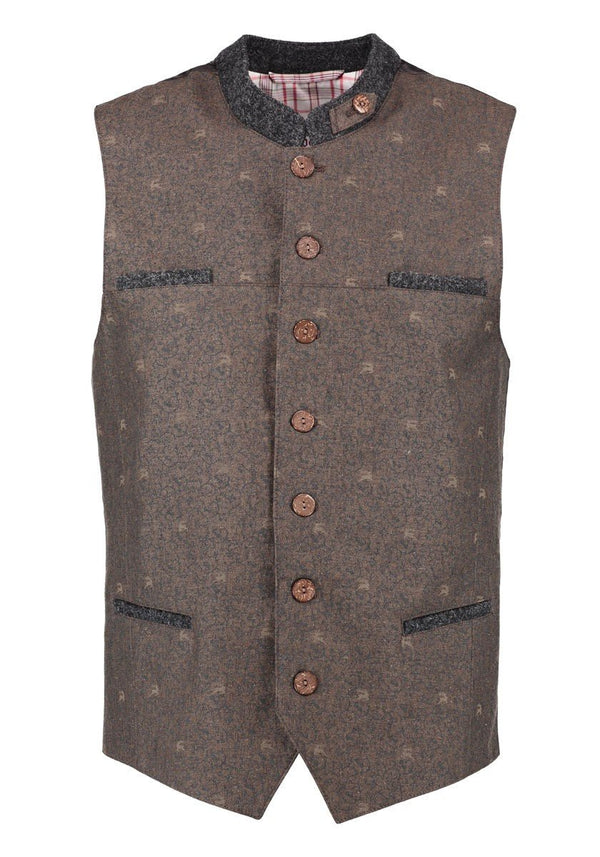 Trachtenweste - Trachtenweste Felipe in braun - Dirndl.com