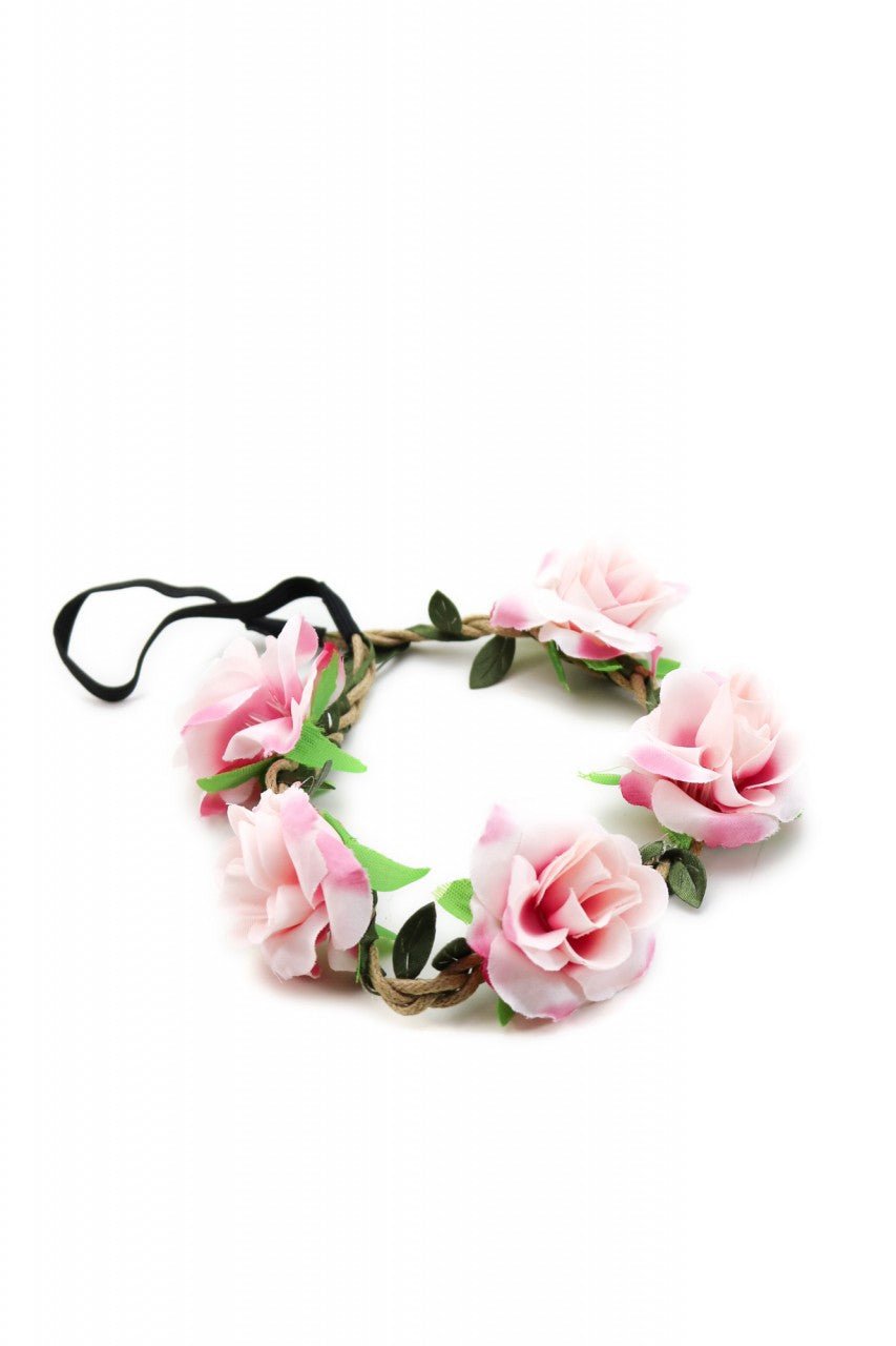 Haarband - Haarband mit Rosen in Rosa - Dirndl.com