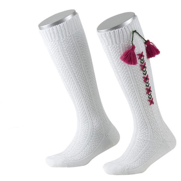 Strumpf - Kniestrumpf Marieke pink - Dirndl.com