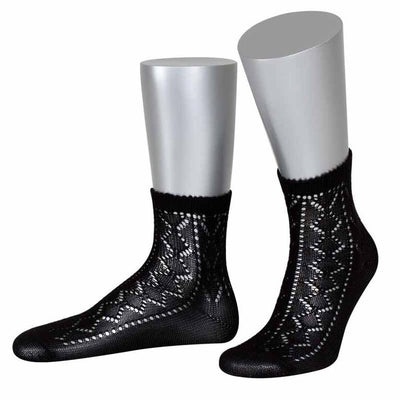 Strumpf - Spitzensöckchen Clara in Schwarz - Dirndl.com