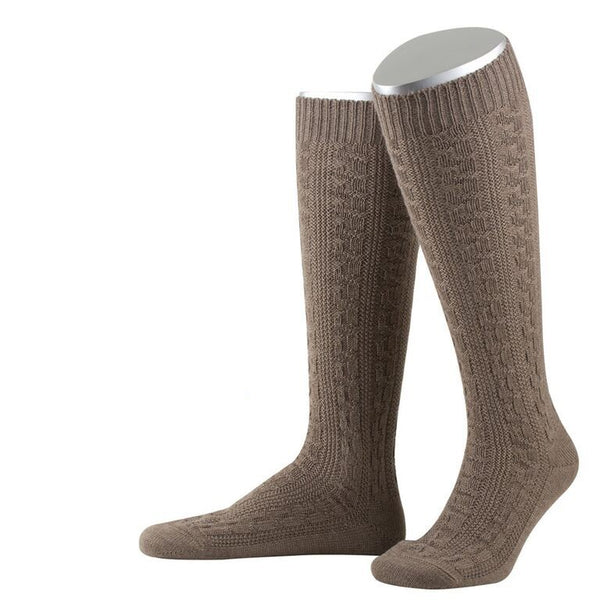 Strumpf - Trachtenkniestrumpf in Braun - Dirndl.com