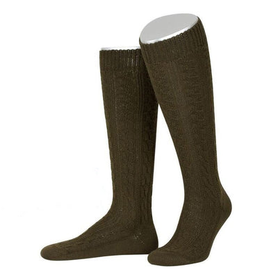 Strumpf - Trachtenkniestrumpf in Olive - Dirndl.com