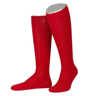 Strumpf - Trachtenkniestrumpf in Rot - Dirndl.com