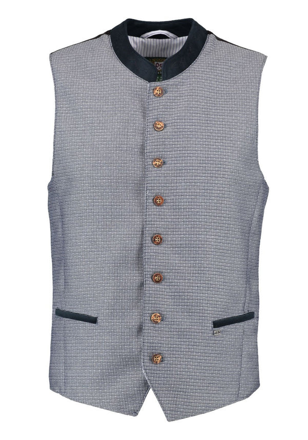 Trachtenweste - Trachtenweste Lazlo in hellblau - Dirndl.com