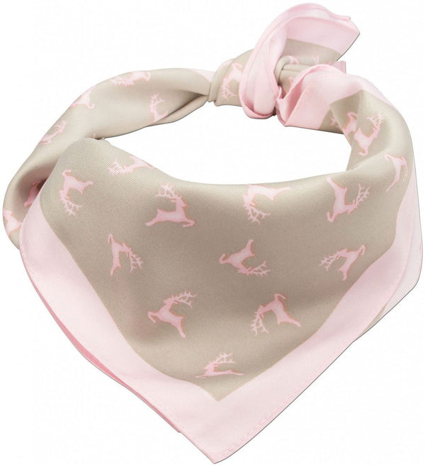 Trachtentuch - Trachten Tuch Hirschfestl rosa - beige - Dirndl.com