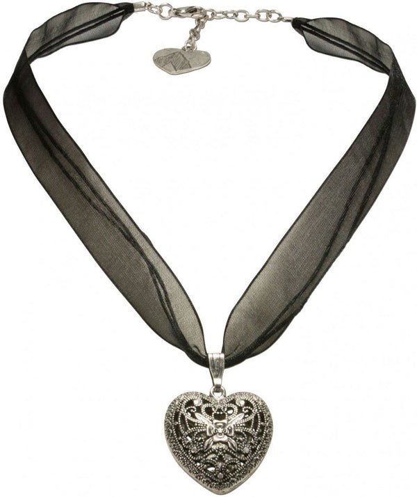 Organza traditional necklace Viktoria black  