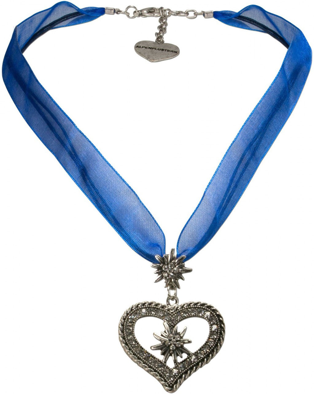 Organza traditional necklace Maria blue  