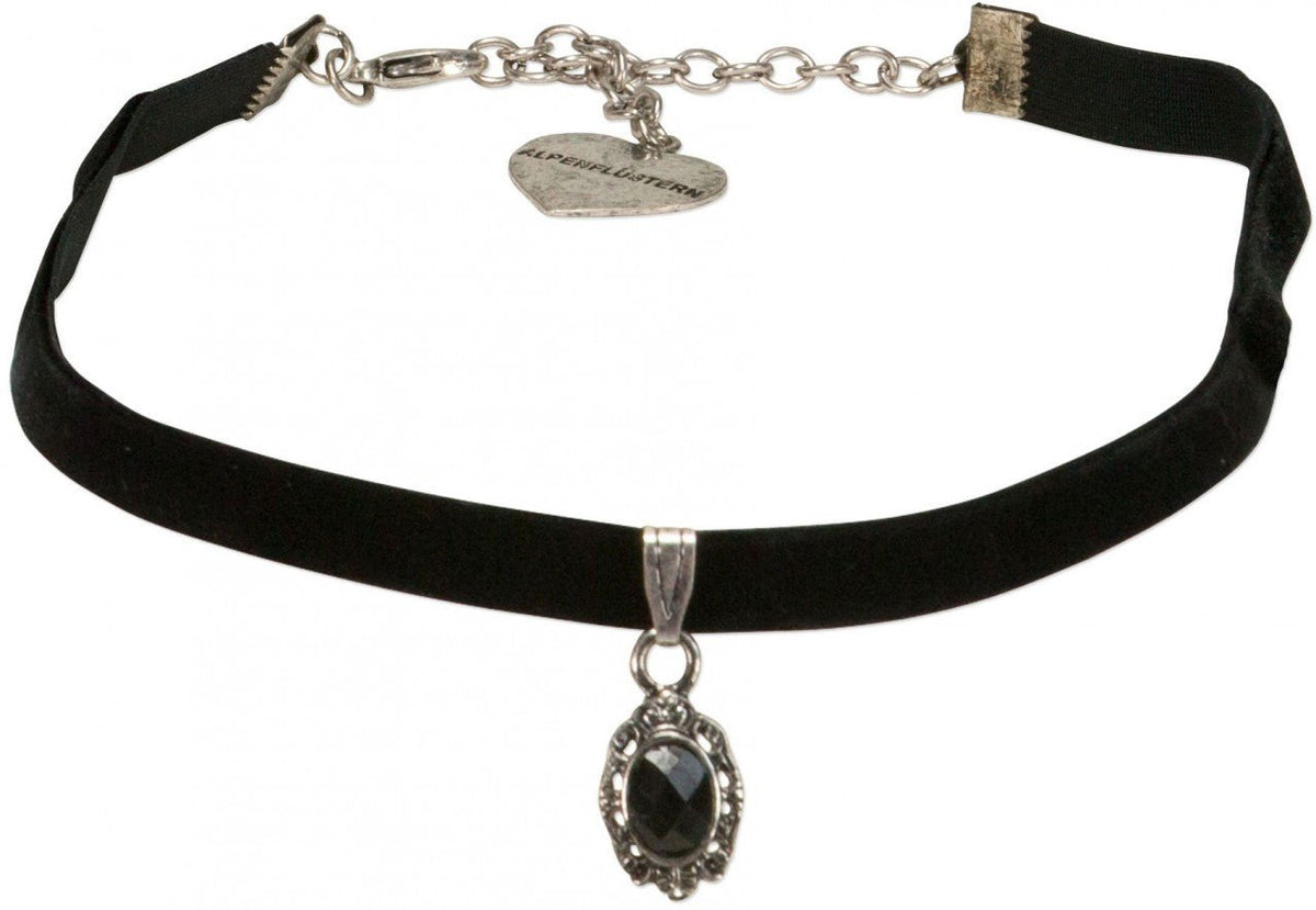 Kropfband - Samtkropfband Beatrice schwarz - Dirndl.com