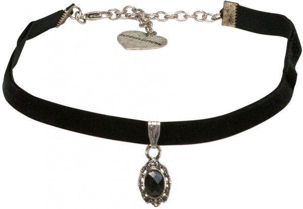 Kropfband - Samtkropfband Beatrice schwarz - Dirndl.com