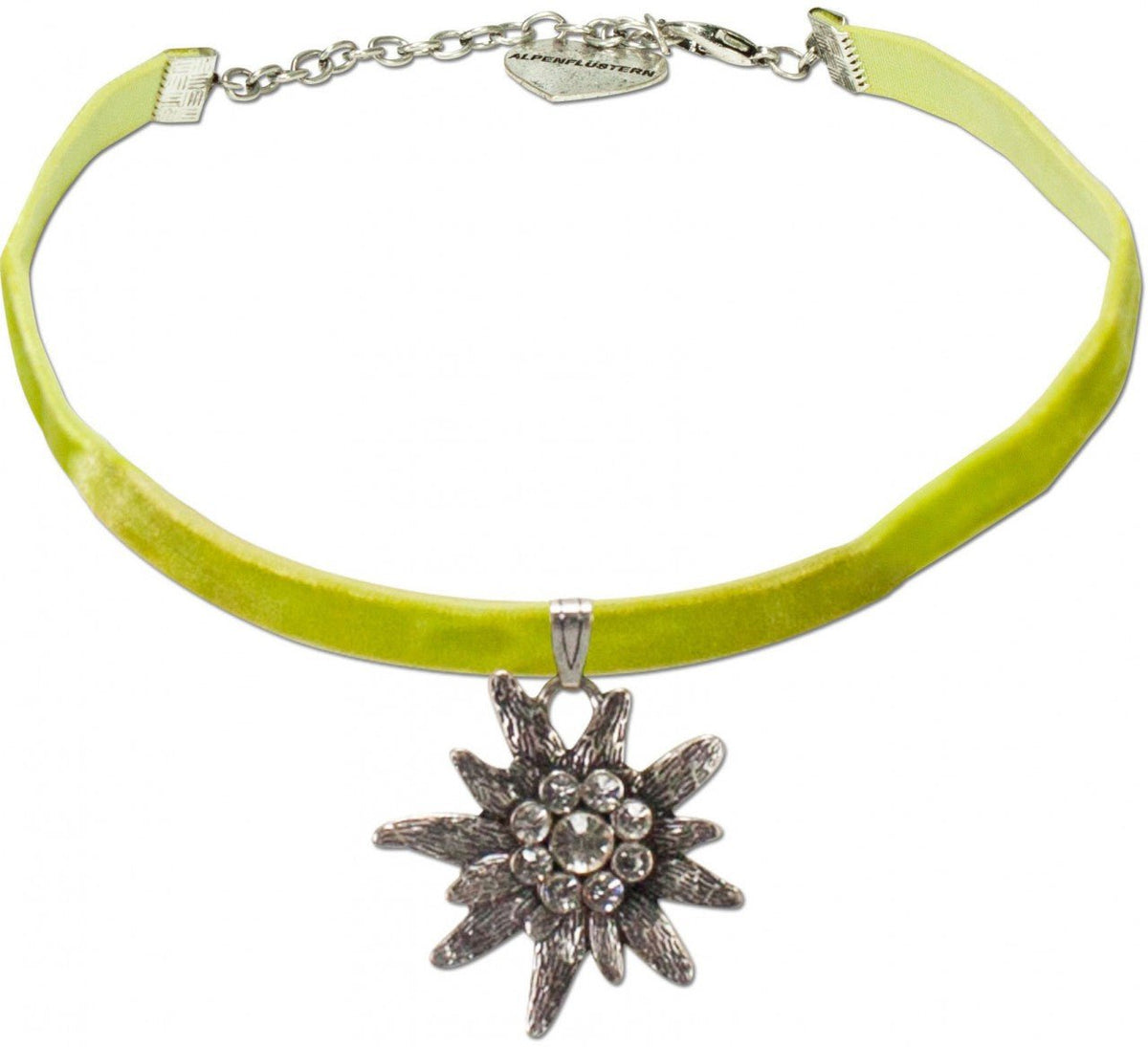 Kropfband - Samtkropfband Helene hellgrün - Dirndl.com