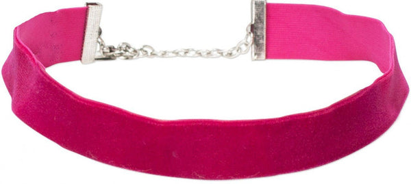 Kropfband - Trachten Samtkropfband breit pink - Dirndl.com