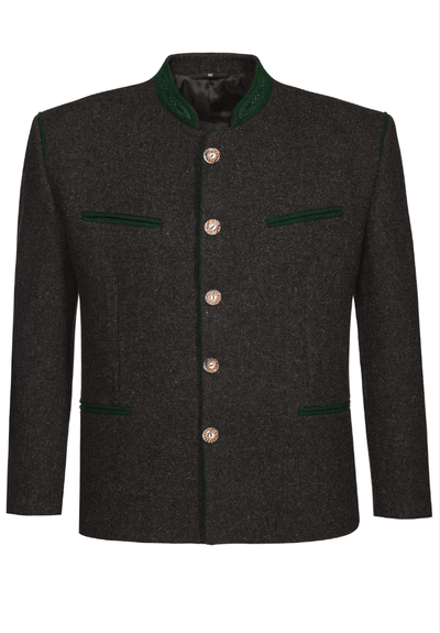 Trachtenjanker - Jacke Stachus anthrazit - Dirndl.com