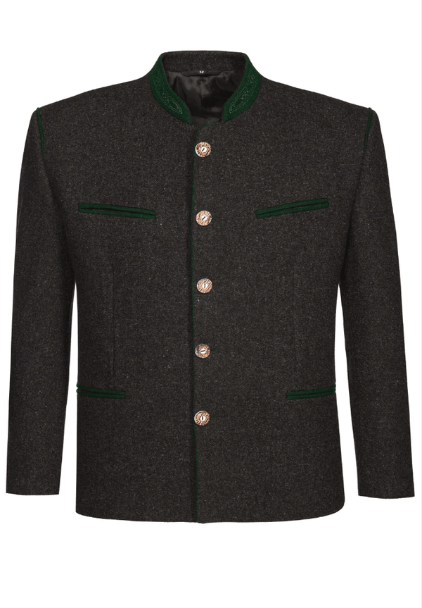 Trachtenjanker - Jacke Stachus anthrazit - Dirndl.com