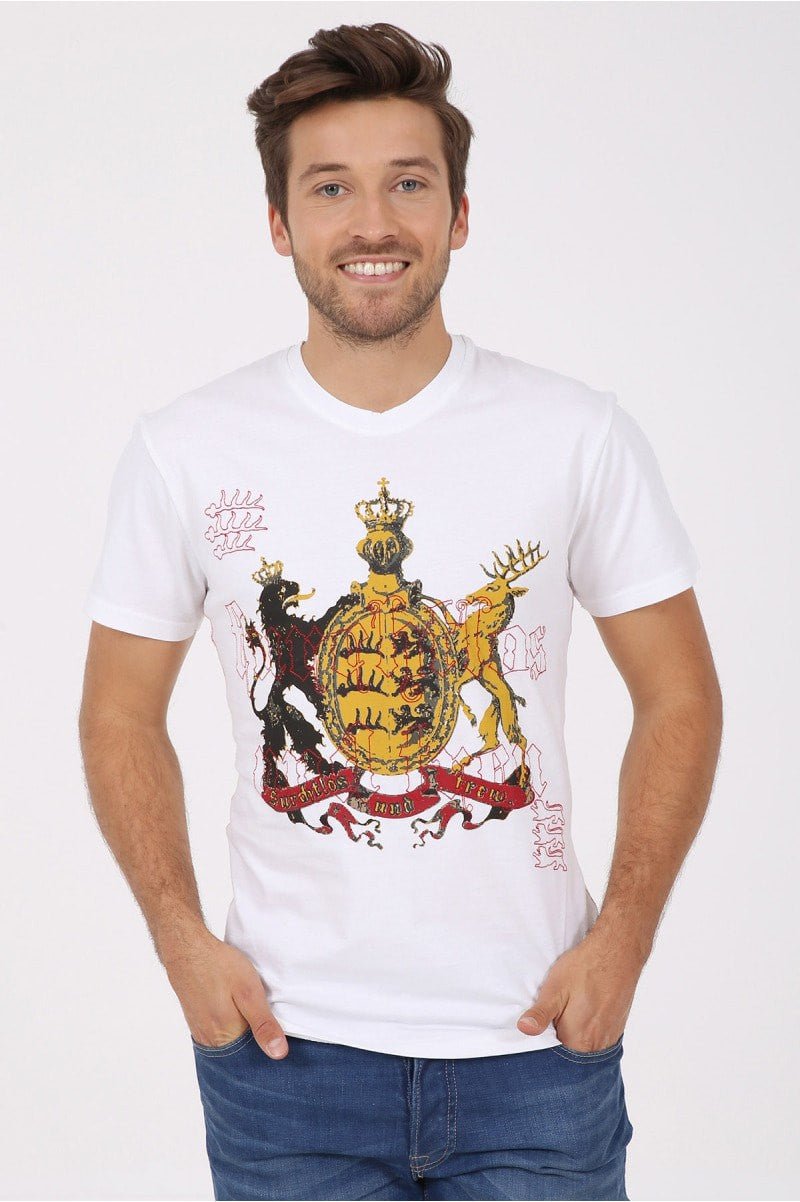 Trachtenshirt - T-Shirt Furchtlos und Treu weiß - Dirndl.com
