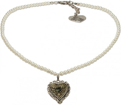 Kette - Trachten Perlenhalskette Lilli creme - Dirndl.com
