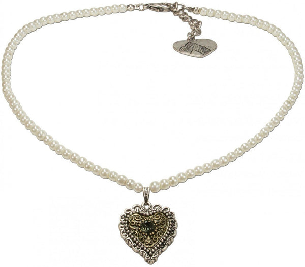 Kette - Trachten Perlenhalskette Lilli creme - Dirndl.com