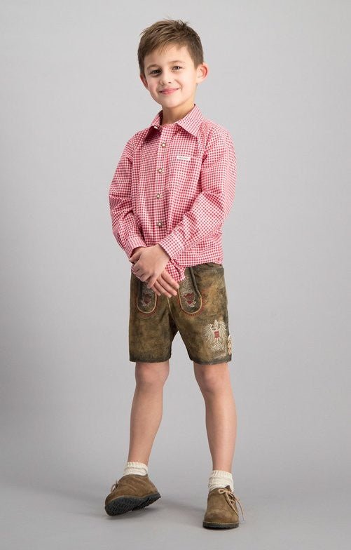 Trachtenhemd - Trachtenhemd Dave jr. in rot - Dirndl.com