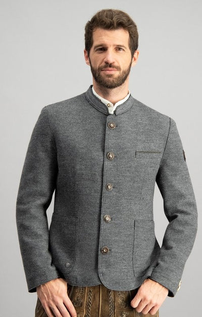 Trachtenjanker - Trachtenjacke Wolfgang grau - Dirndl.com