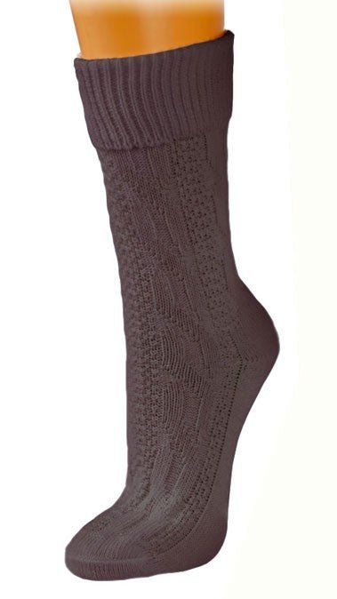 Strumpf - Trachtenstrumpf mittellang braun - Dirndl.com