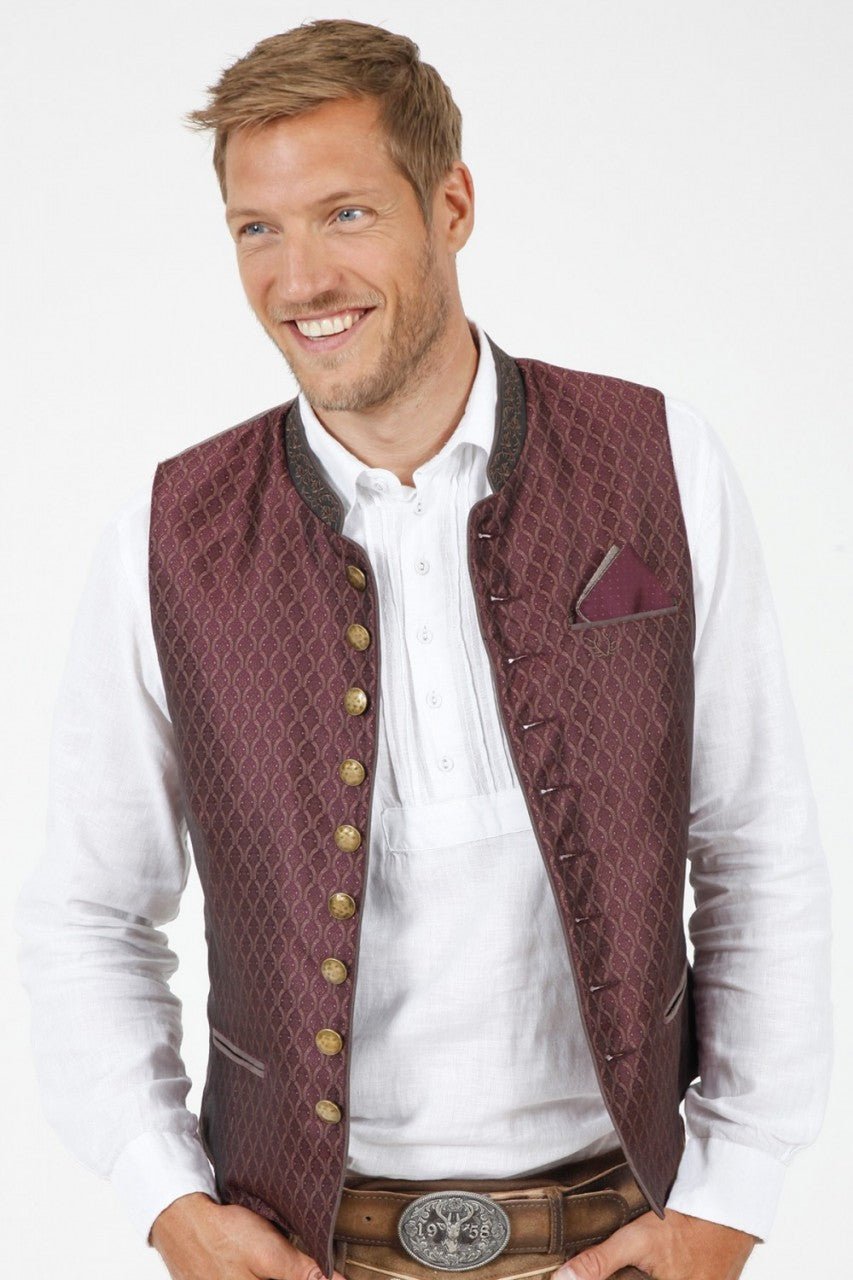 Trachtenweste - Trachtenweste Elias rot - Dirndl.com