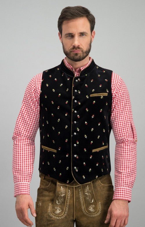 Trachtenweste - Weste Calzado schwarz - Dirndl.com