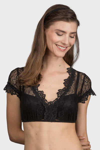 Dirndlbluse - Dirndlbluse Alika schwarz - Dirndl.com