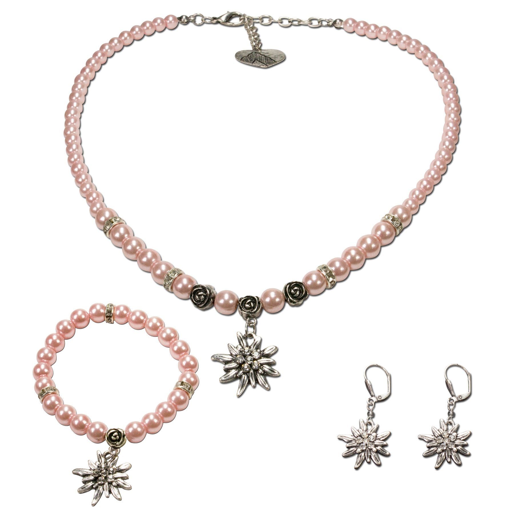 Kette - Trachtenkette Amelie rosé - Dirndl.com