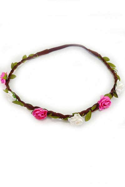 Haarband - Haarband Annalies weiß - rosa - Dirndl.com